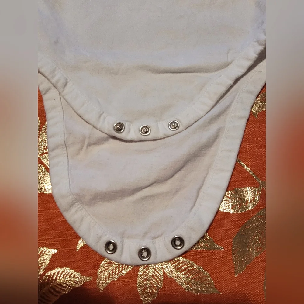 Vintage Tommy Hilfiger 100% Cotton White Embroidered Onsie Size 24 Months